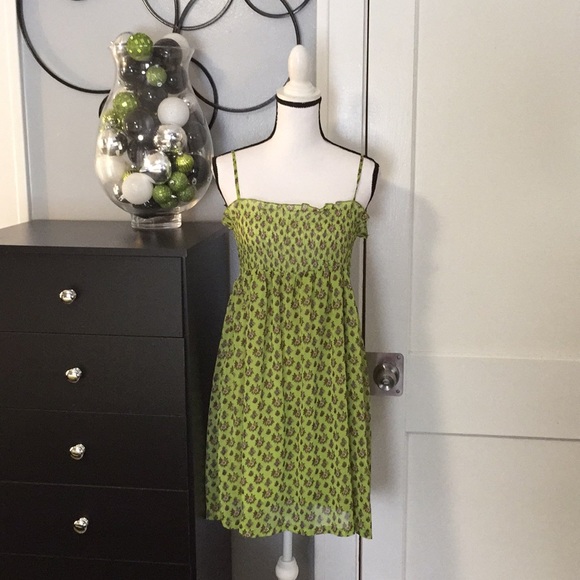Green Sun Dress Sz M - Picture 3 of 5